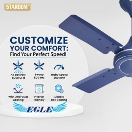 Stardom EAGLE ULTRA HIGH SPEED 24 INCH with 24 Months Warranty Ultra High Speed 600 mm Ceiling Fan