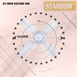Stardom EAGLE WHITE ULTRA HIGH SPEED 24 INCH with 24 Months Warranty Ultra High Speed 600 mm Ceiling Fan