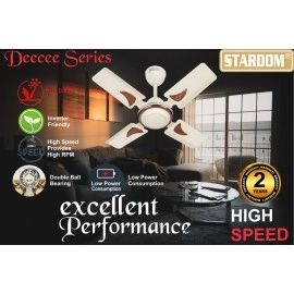 Stardom DEECEE SUPER DLX 24" ULTRA HI-SPEED with 24 Months Warranty Silent Operation 600 mm Ceiling Fan